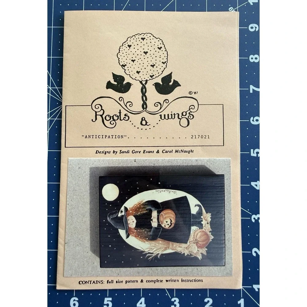 ANTICIPATION BY Roots & Wings -‎ Tole Painting Pattern Uncut Halloween Theme